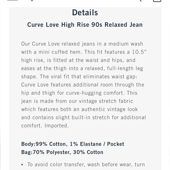 Abercrombie High Rise 90s Relaxed Jeans in Medium Wash in 28L - Picture 9 of 13